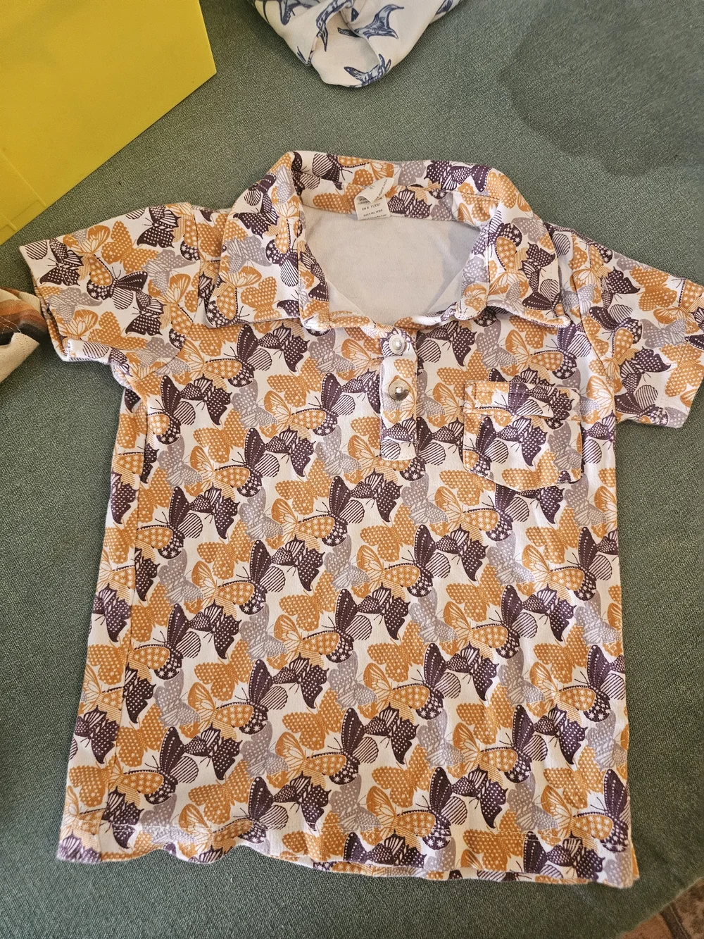 Kids Button Up Butterfly Shirt